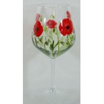 Verre à vin coquelicots